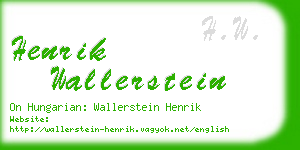 henrik wallerstein business card